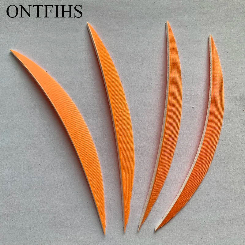 ONTFIHS 5" Solid Color Banana Arrow Feathers Fletchings