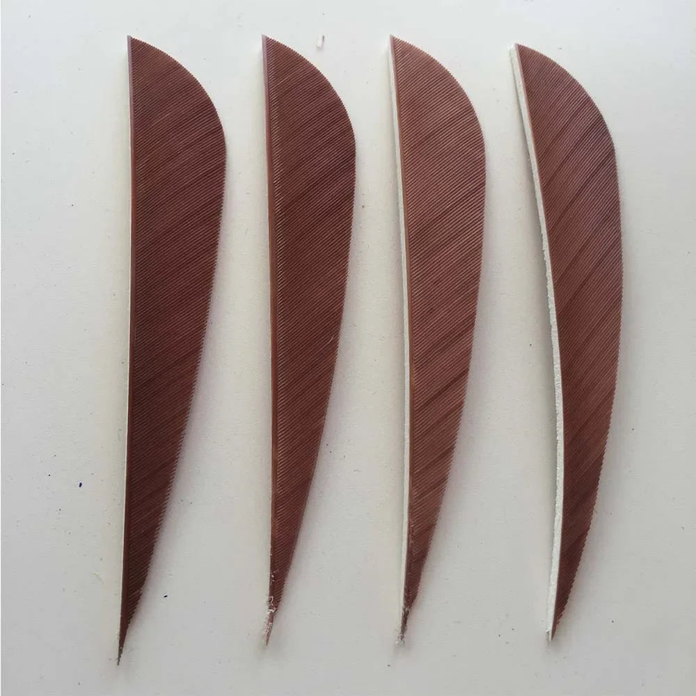 ONTFIHS 4" Solid Color Parabolic Arrow Feathers Fletchings