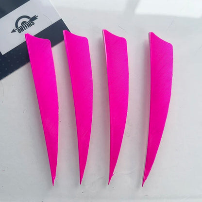 ONTFIHS 4" Solid Color Shield Arrow Feathers Fletchings