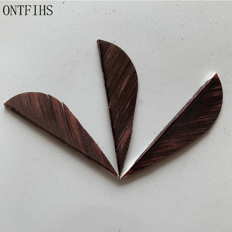 ONTFIHS 2" Solid Color Parabolic Arrow Feathers Fletchings