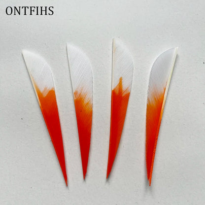 ONTFIHS 3" Gradient Colors Parabolic Arrow Feathers Fletchings