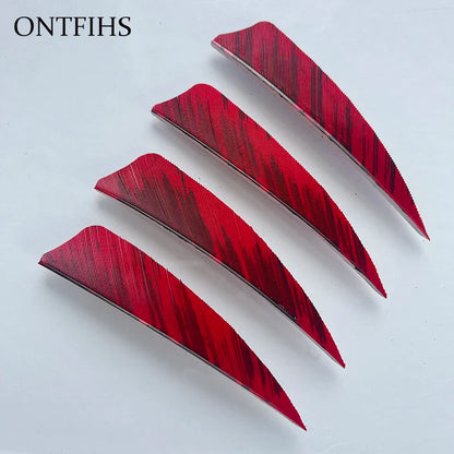 ONTFIHS 2" Shield Ink Painting Arrow Feathers Fletchings