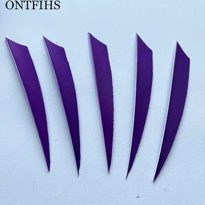 ONTFIHS 4" Solid Color New Shield Arrow Feathers Fletchings