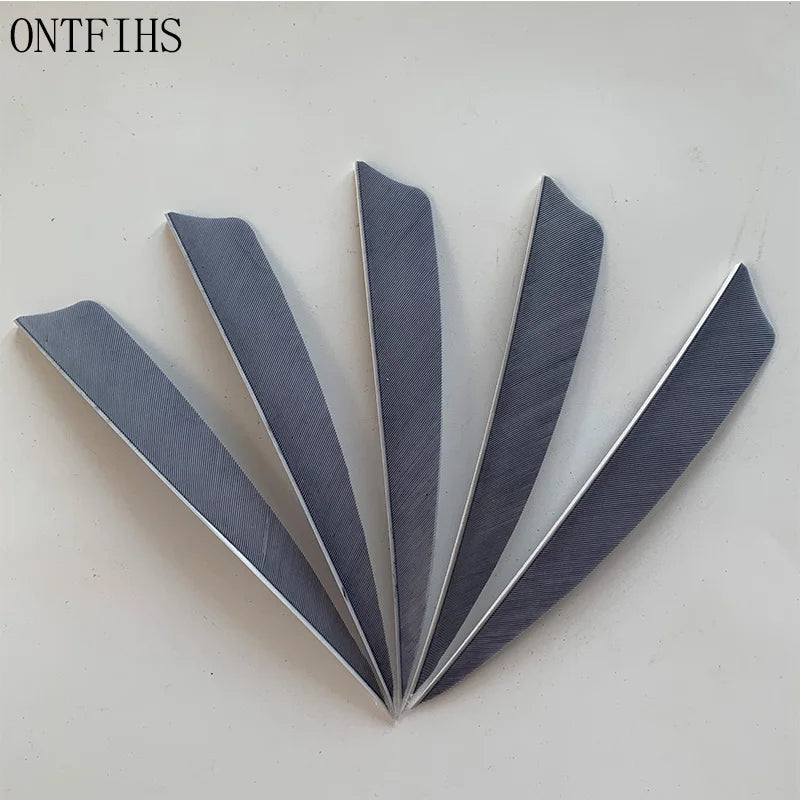 ONTFIHS 5inch Solid Color Shield Arrow Feathers Fletchings