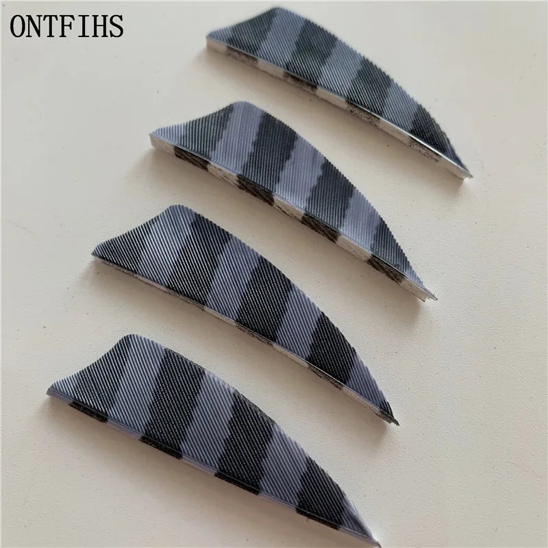 ONTFIHS 2" Shield Cut Striped Arrow Feathers