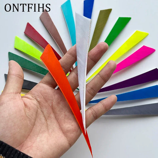 50Pcs Turkey Threaten Feather Arrow Bow Wooden Tail Primitive Feather Arrows War Feather