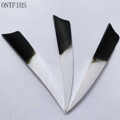 ONTFIHS 4" Gradient Colors Shield Arrow Feathers Fletchings