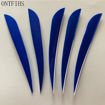 ONTFIHS 5" Solid Color Parabolic Arrow Feathers Fletchings