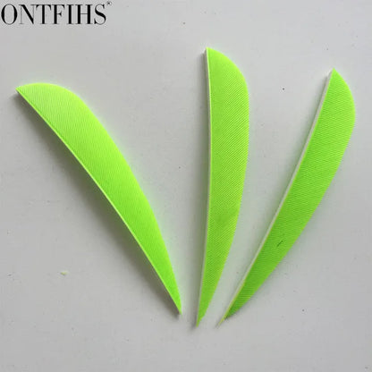 ONTFIHS 3" Solid Color Parabolic Arrow Feathers Fletchings