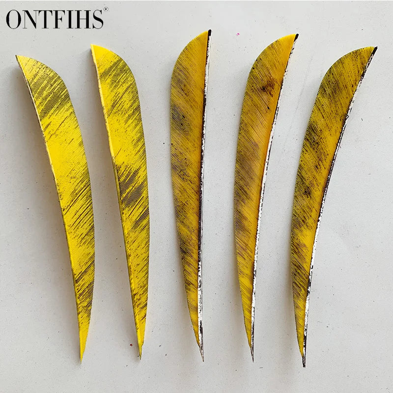 ONTFIHS 5" Parabolic Ink Painting Arrow Feathers Fletchings