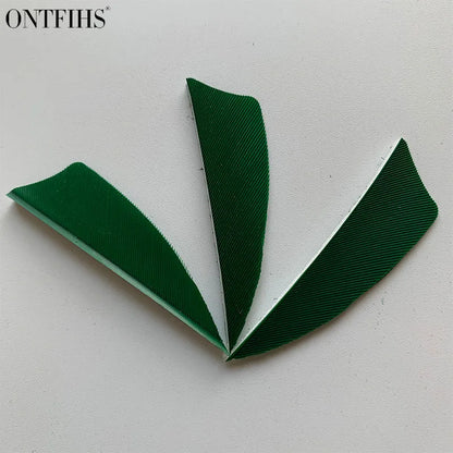 ONTFIHS 2" Solid Color Shield Arrow Feathers Fletchings