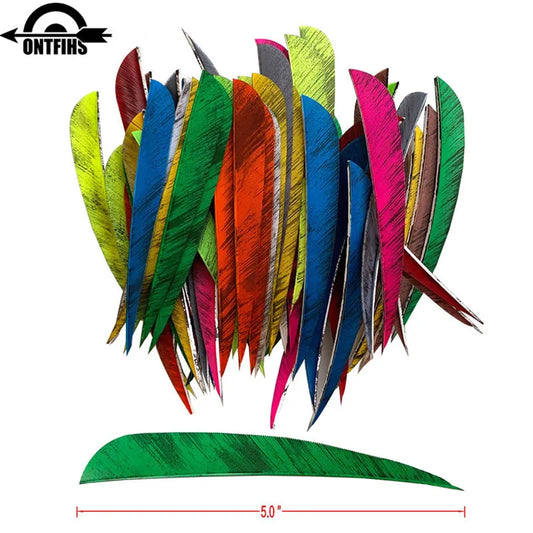 ONTFIHS 5" Parabolic Ink Painting Arrow Feathers Fletchings