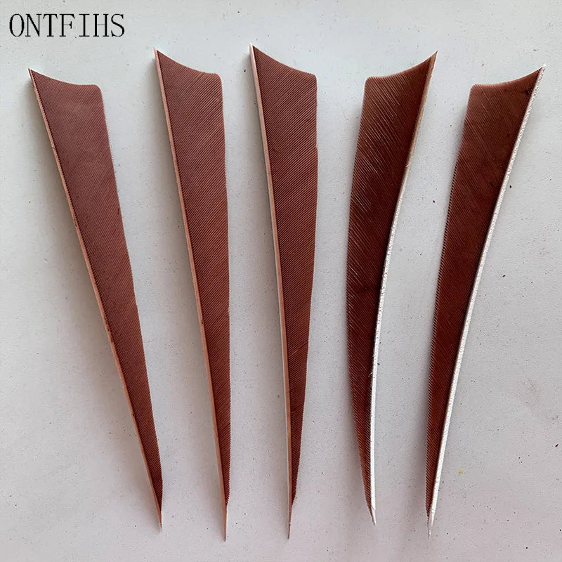 ONTFIHS 5" Solid Color New Shield Arrow Feathers Fletchings