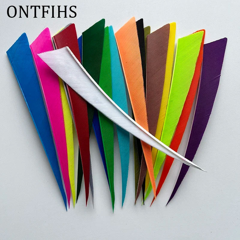 50Pcs Turkey Threaten Feather Arrow Bow Wooden Tail Primitive Feather Arrows War Feather