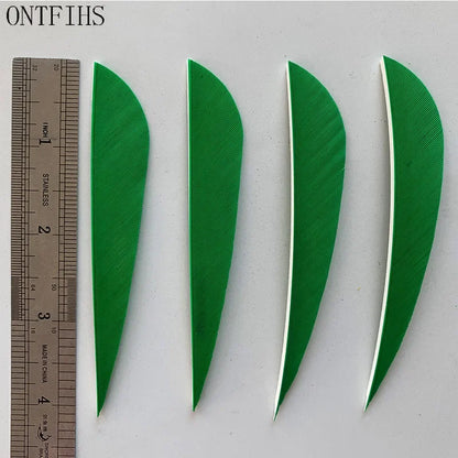 ONTFIHS 4" Solid Color Parabolic Arrow Feathers Fletchings