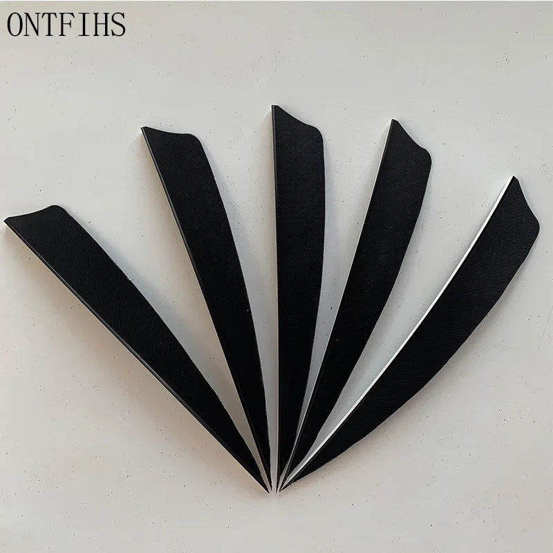 ONTFIHS 5inch Solid Color Shield Arrow Feathers Fletchings