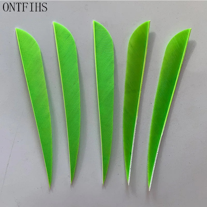 ONTFIHS 5" Solid Color Parabolic Arrow Feathers Fletchings