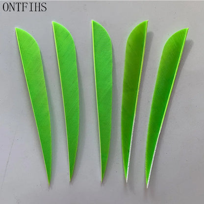 ONTFIHS 5" Solid Color Parabolic Arrow Feathers Fletchings