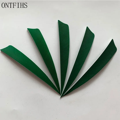 ONTFIHS 5inch Solid Color Shield Arrow Feathers Fletchings