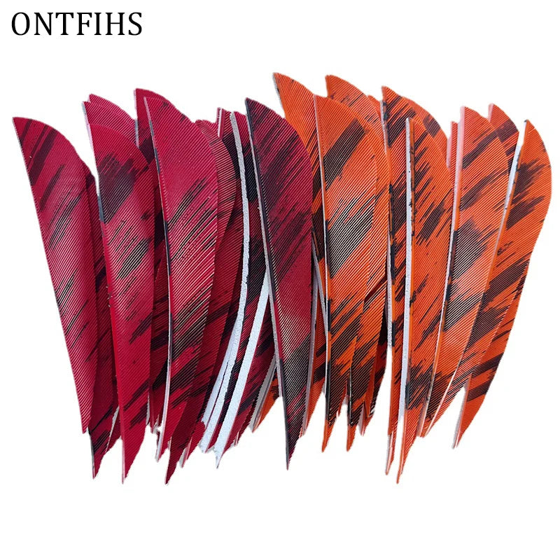 ONTFIHS 3" Paracolic Ink Painting Arrow Feathers Fletchings