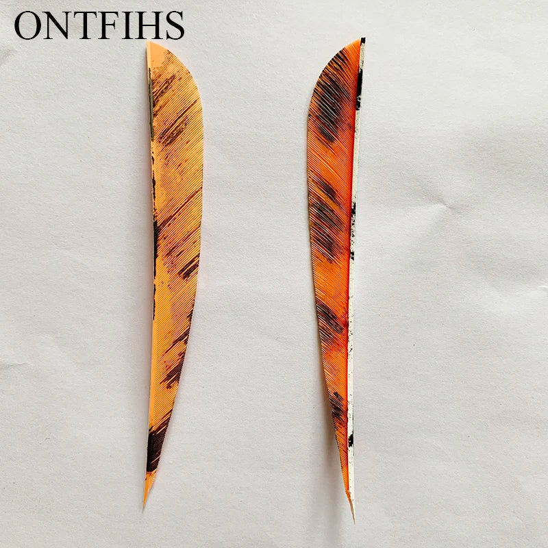 ONTFIHS 5" Parabolic Ink Painting Arrow Feathers Fletchings