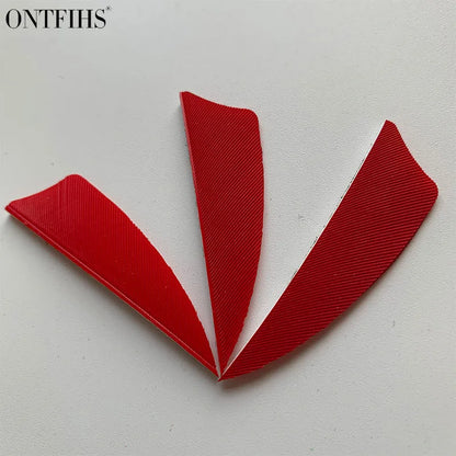 ONTFIHS 2" Solid Color Shield Arrow Feathers Fletchings