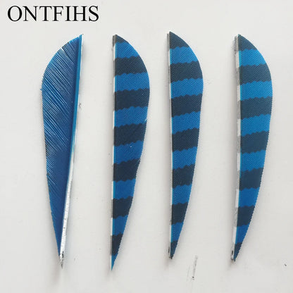 ONTFIHS Parabolic One Side Striped 3" Arrow Feathers Fletchings