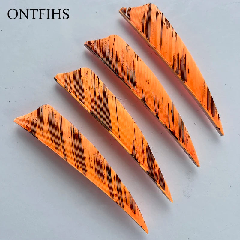 ONTFIHS 2" Shield Ink Painting Arrow Feathers Fletchings