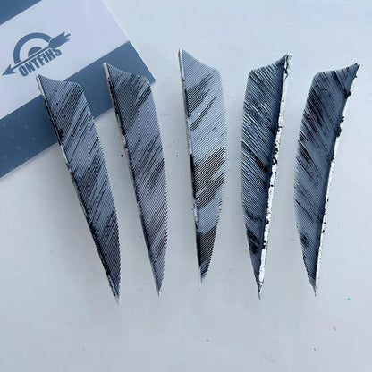 ONTFIHS 2.5" Shield Ink Painting Arrow Feathers Fletchings