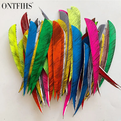 ONTFIHS 5" Parabolic Ink Painting Arrow Feathers Fletchings