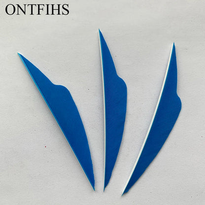 ONTFIHS 4" Solid Color Fangs Arrow Feathers Fletchings