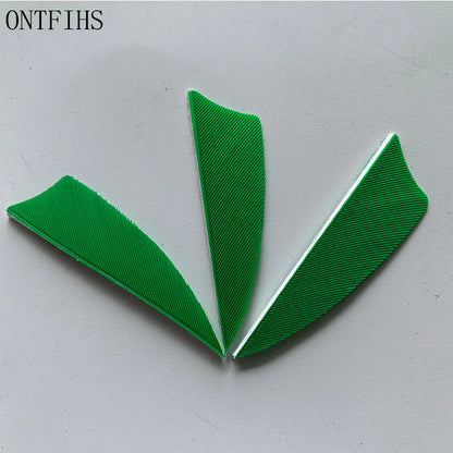 ONTFIHS 2" Solid Color Shield Arrow Feathers Fletchings