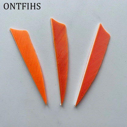 ONTFIHS 2.5" Solid Color Shield Arrow Feathers Fletchings