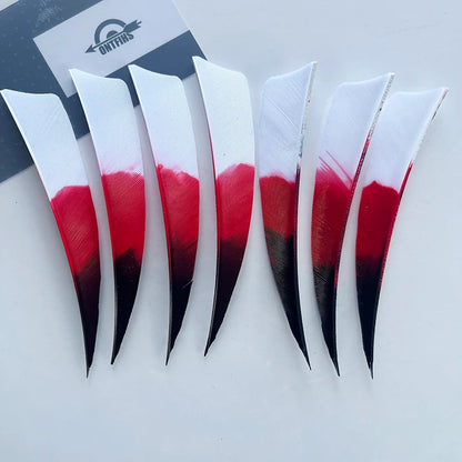 50 Pcs 4Inch Vanes Natural Turkey Feather Shield Cut Fletches Arrows Parts Archery DIY Accessories