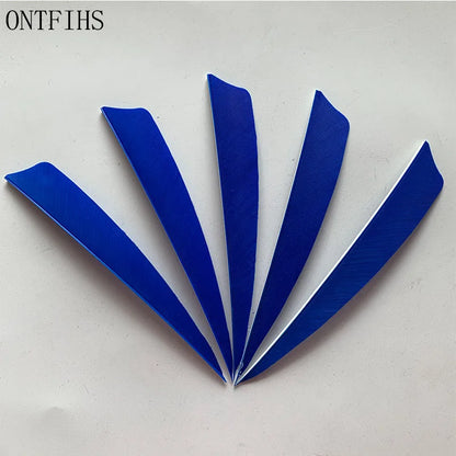 ONTFIHS 5inch Solid Color Shield Arrow Feathers Fletchings