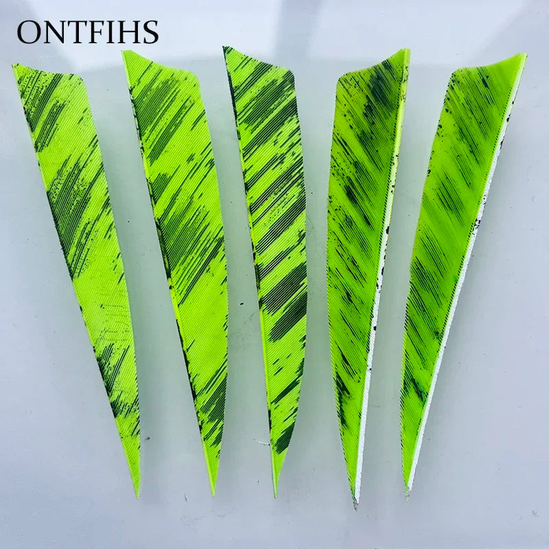 ONTFIHS 4" Shield Ink Painting Arrow Feathers Fletchings