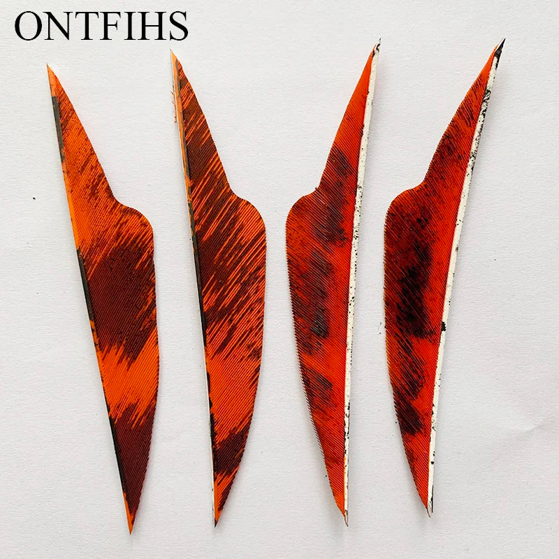4 Inch Fangs Camo Arrow Feathers – Turkey Feather Archery Fletching