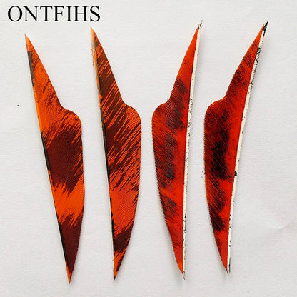 4 Inch Fangs Camo Arrow Feathers – Turkey Feather Archery Fletching