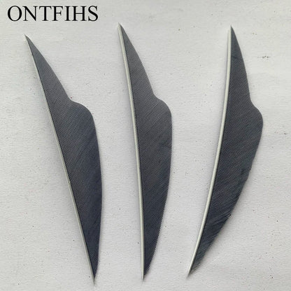 ONTFIHS 4" Solid Color Fangs Arrow Feathers Fletchings