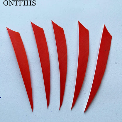 ONTFIHS 4" Solid Color New Shield Arrow Feathers Fletchings