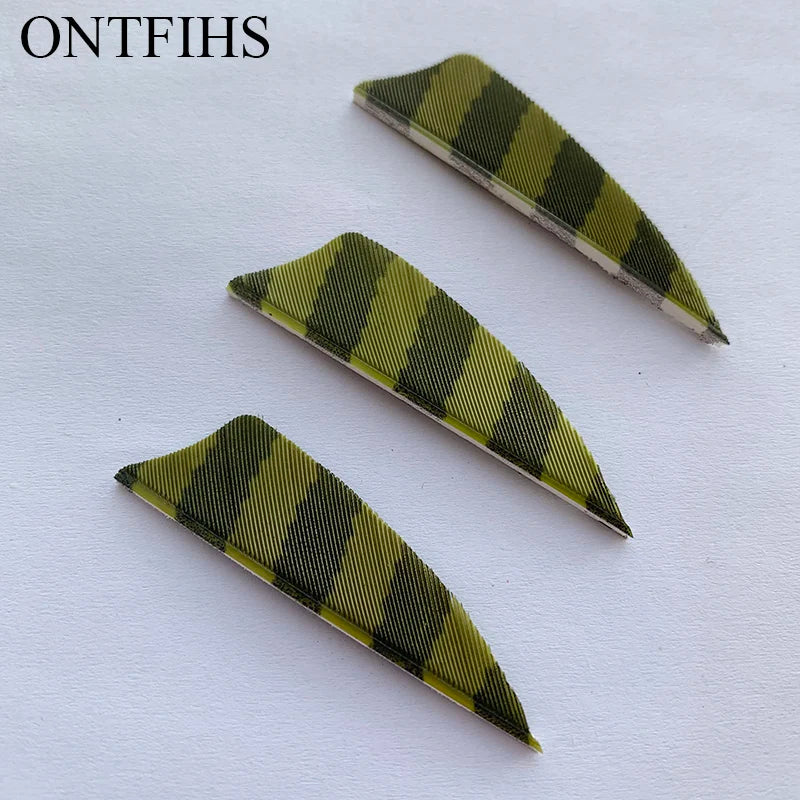 ONTFIHS 2" Shield Cut Striped Arrow Feathers