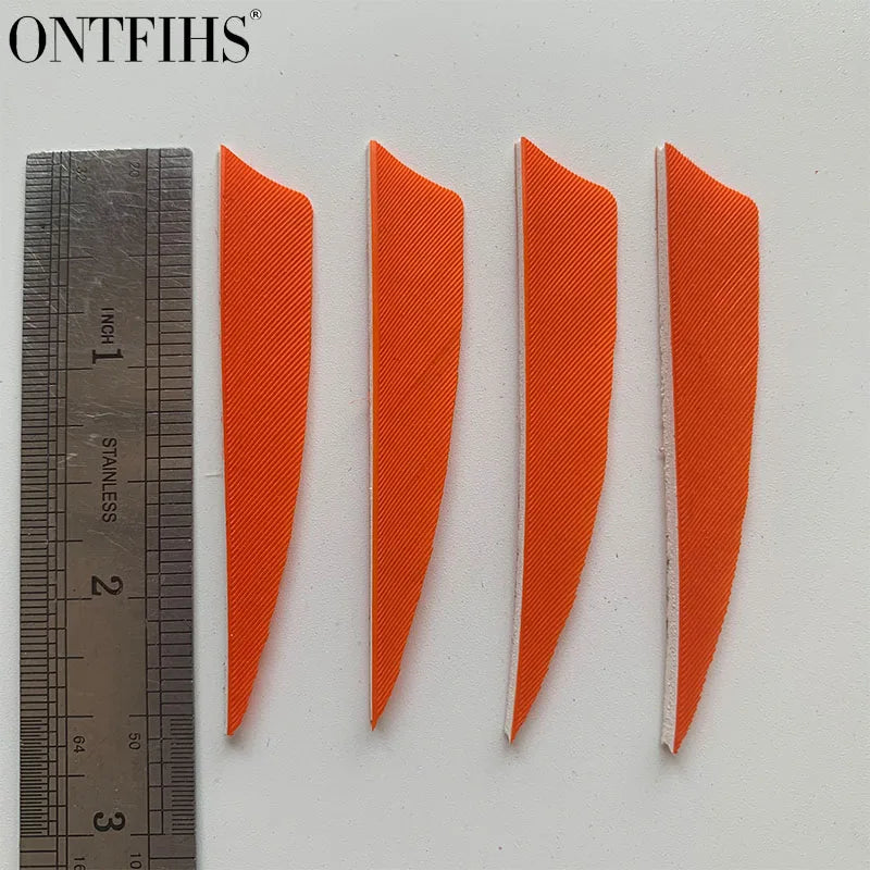 ONTFIHS 2.5" Solid Color Shield Arrow Feathers Fletchings