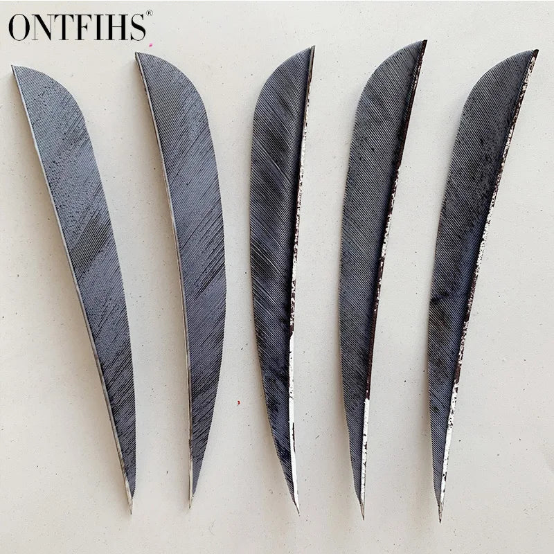 ONTFIHS 5" Parabolic Ink Painting Arrow Feathers Fletchings