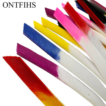 ONTFIHS 5" Kyodo Shape Arrow Feathers Fletchings