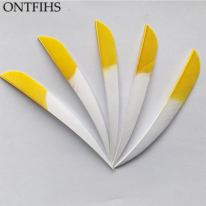 ONTFIHS 5" Gradient Colors Parabolic Arrow Feathers Fletchings