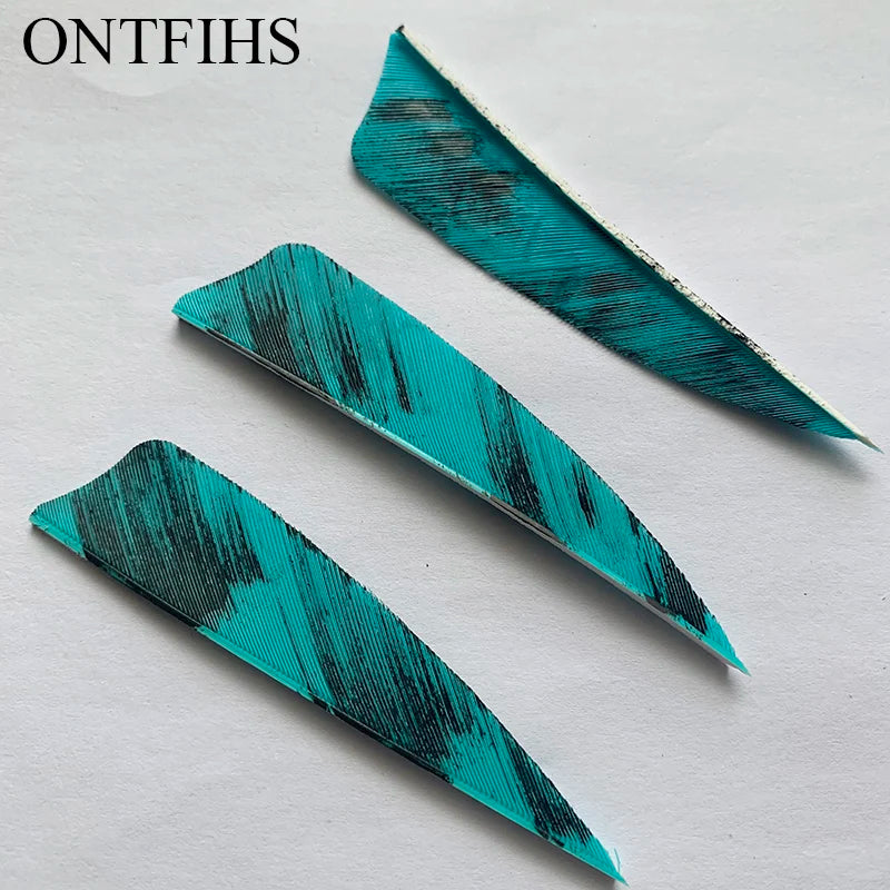 ONTFIHS 3" Shield Ink Painting Arrow Feathers Fletchings