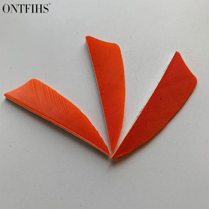 ONTFIHS 2" Solid Color Shield Arrow Feathers Fletchings