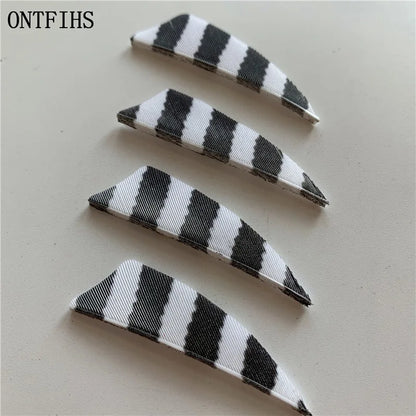 ONTFIHS 2" Shield Cut Striped Arrow Feathers