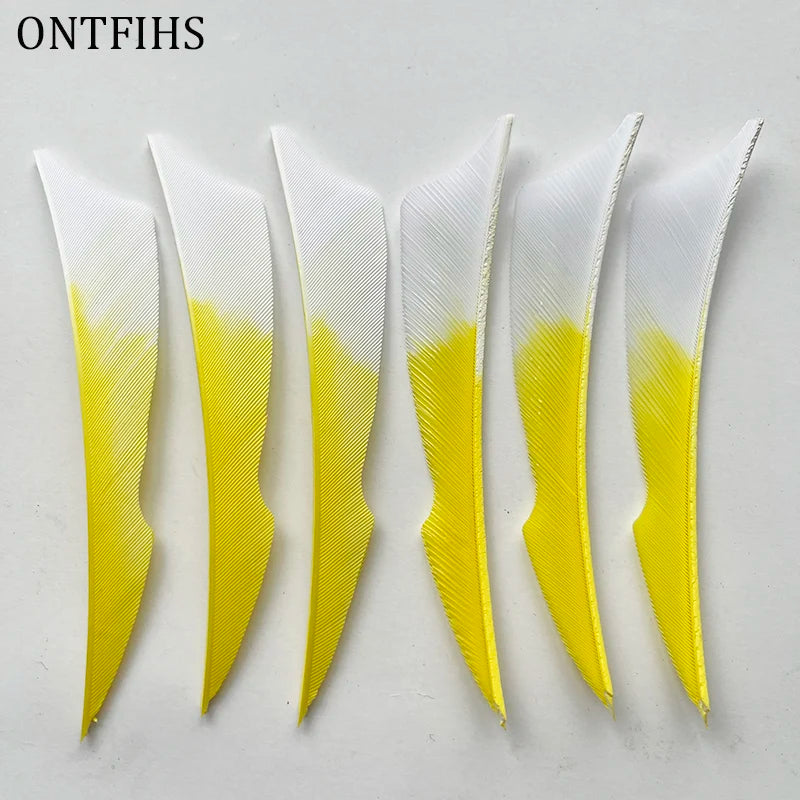 ONTFIHS 4" Gradient Colors Stings Arrow Feathers Fletchings