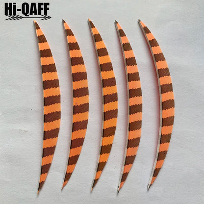 ONTFIHS Banana One Side Striped 5" Arrow Feathers Fletchings